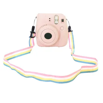 

New Universal Adjustable Rainbow Camera Shoulder Neck Strap Belt For Fujifilm Instax Mini 9/ 8 /8+ Camera Strap Accessories Part