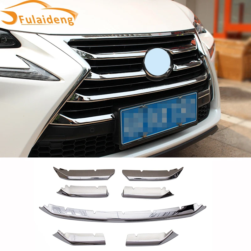 7 шт. для Lexus NX200 nx300h nx200t 2012-2016 ABS хромированная решетка передней решетки Детские