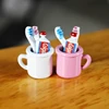 1/6 1/12 dollhouse miniature mini cup toothpaste toothbrush for ob11 blyth barbies pullip doll house furniture accessories toy 1