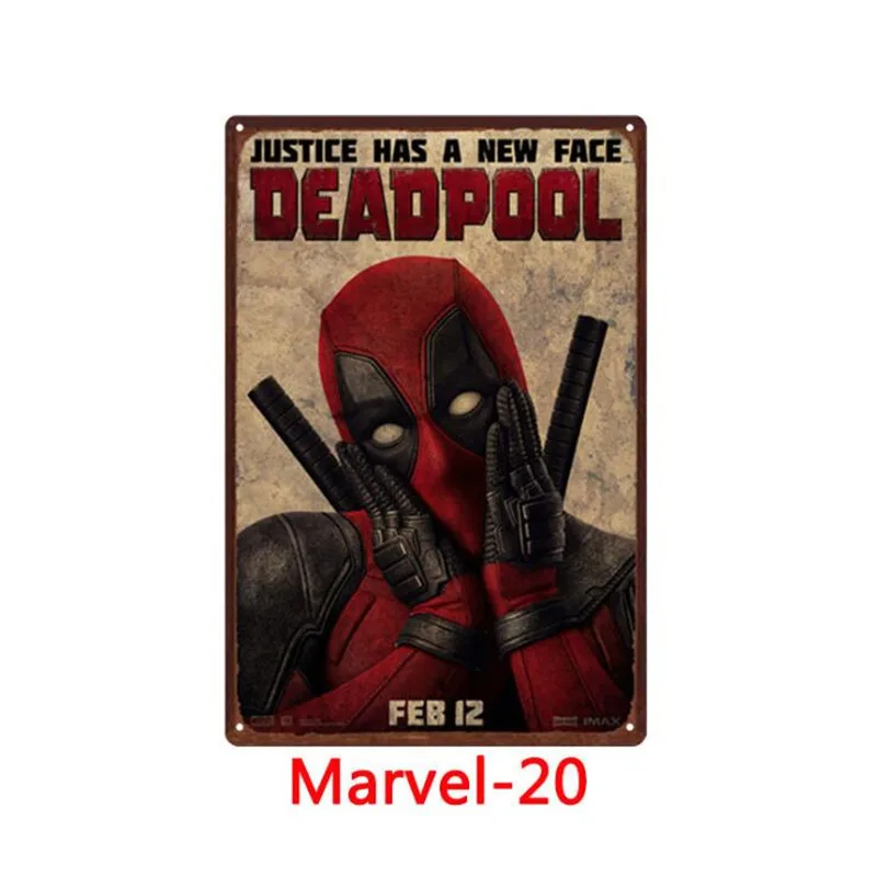 Герой Marvel комиксов Железный человек металлический знак Ретро металлический оловянный плакат с подписью доска для паба металлический винтажный домашний Декор стены искусства бар украшения