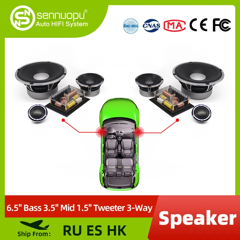Fractie Isolator hoofdonderwijzer Sennuopu Sk-8 Automotive Twitter Hifi Bass Car Speakers 16 Cm Loudspeaker  Audio Media Tweeters And Subwoofer For Car Auto Set - Speakers - AliExpress