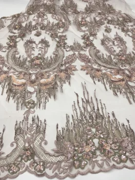 

French sequins Lace Fabric Nigerian French Lace Fabric High Quality JIANXI.C-366819 African Tulle Lace Fabric