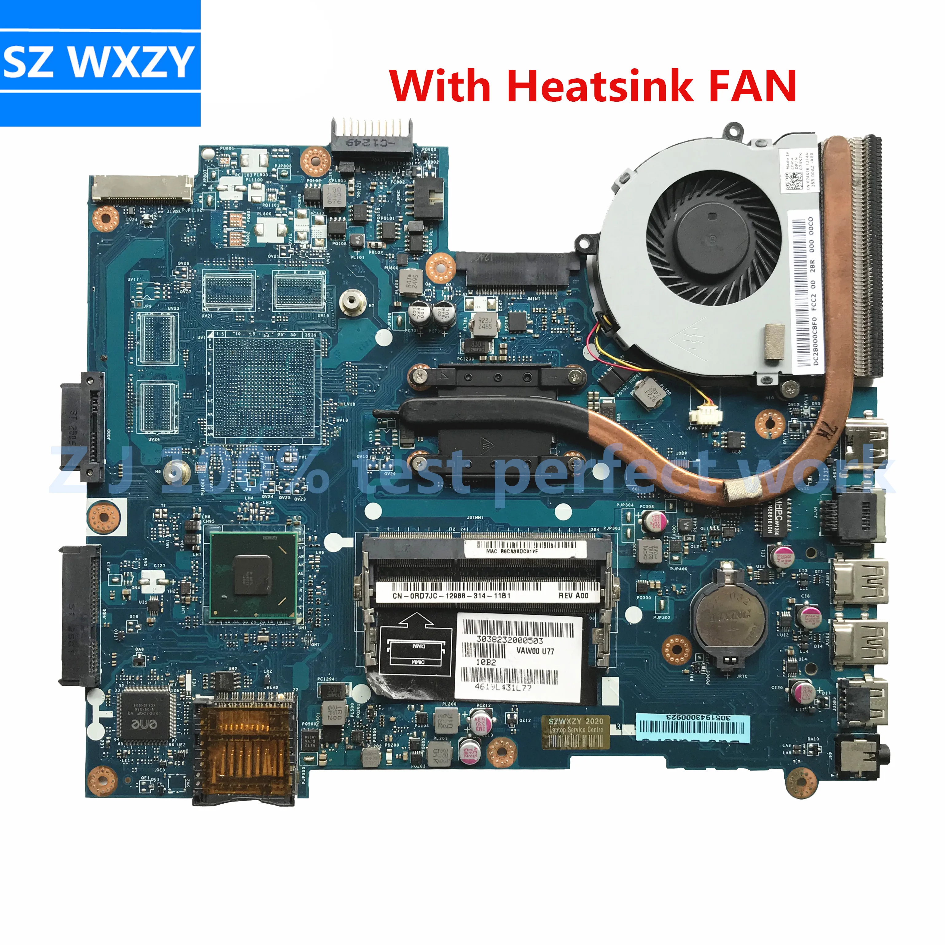 Материнская плата для ноутбука DELL 3521 5521 VAW00 LA-9104P 0RD7JC HM76 с зеркальным процессором