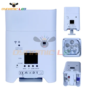 

Dynamic dmx wireless wifi Remote RGBW AUV 6IN1 Battery Uplight LED Par Light