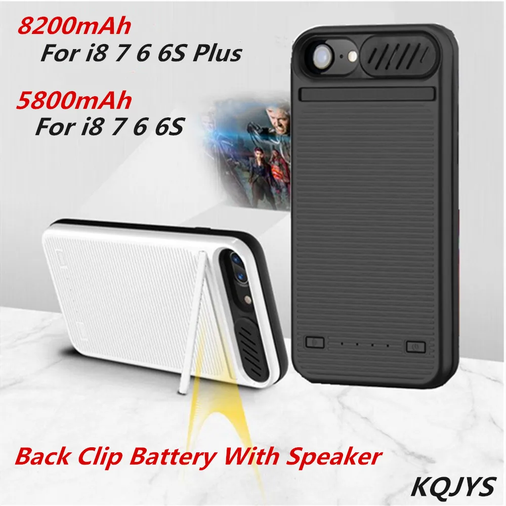 

With Speaker Charging Case For iPhone 7 8 Plus Battery Case Portable Power Bank Battery Charger Case for iPhone 6 7 8 Power Case