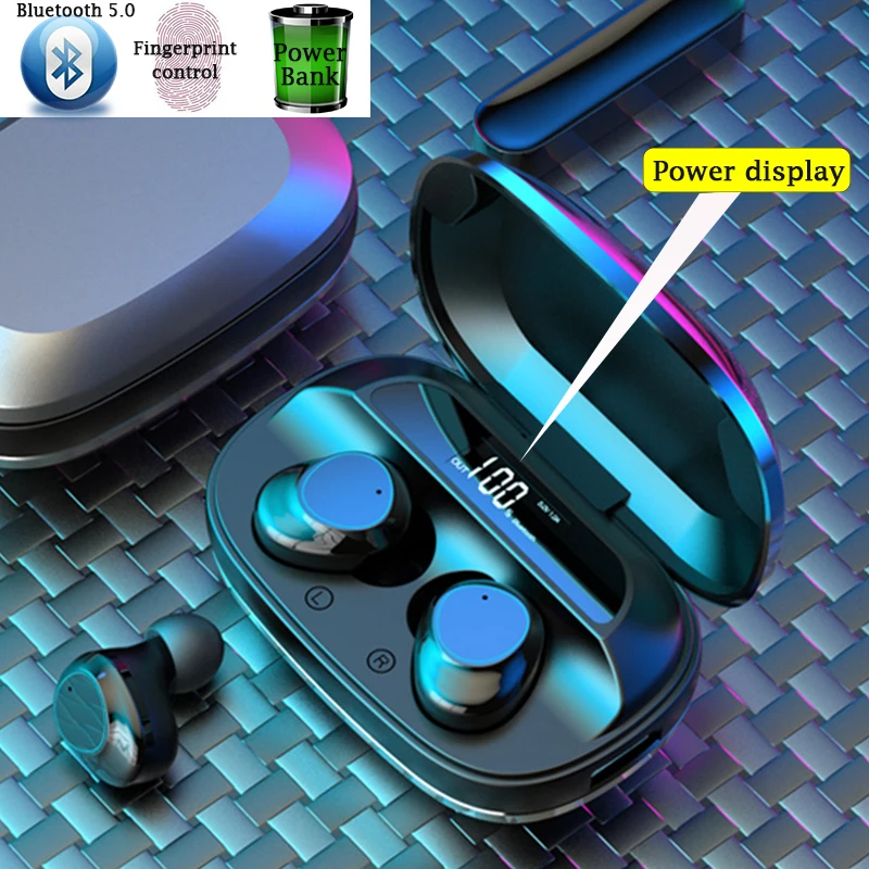 

Newest 3D Surround Sound Wireless Bluetooth Earphones Bluetooth5.0 Stereo Sport Waterproof Headphones Touch Control With LED Dis