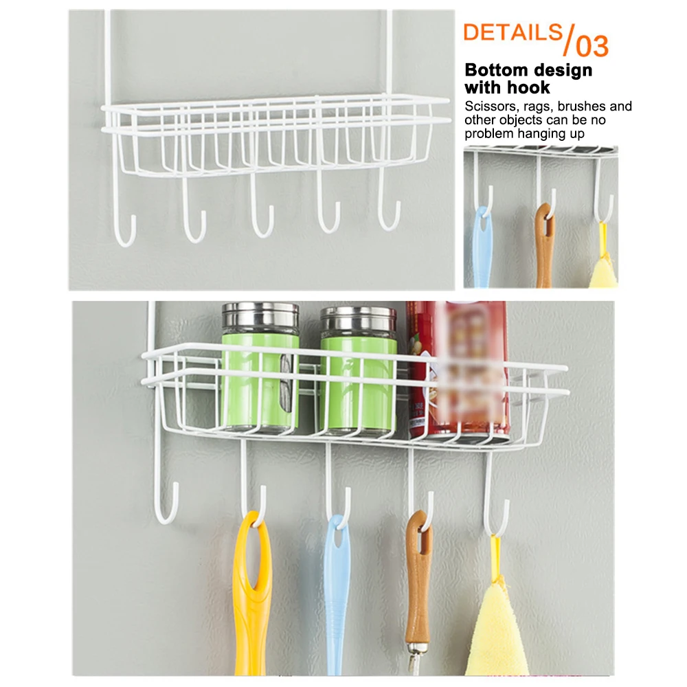 Estante lateral para nevera almacenamiento de frigor/ífico de m/últiples capas organizador de suministros de cocina multifuncional para el hogar soporte de pared lateral