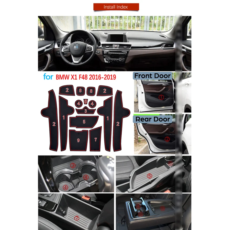 Противоскользящий резиновый подстаканник для ворот для peugeot 308 T9 MK2 коврик для двери аксессуары