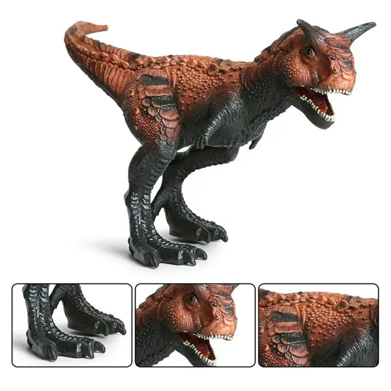 Jurassic Carnotaurus Educational Dinosaur Figure Toy Model Kids Christmas Gift 