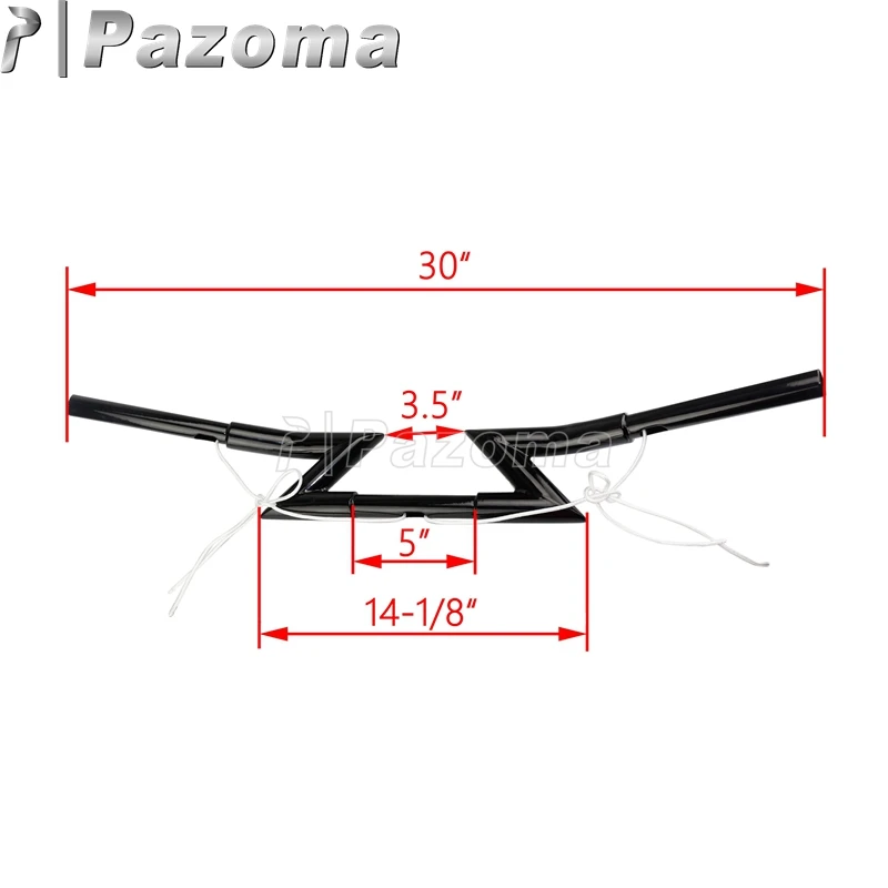 Черный мотоцикл 1 &quotClubman Drag Bar Crazy Z руль для Harley Softail Dyna Sportster XL Touring Bobber Chopper