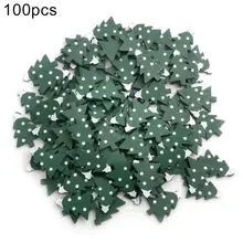 

40%HOT100Pcs Polka Dots Christmas Tree Wooden Buttons DIY Sewing Scrapbooking Decor