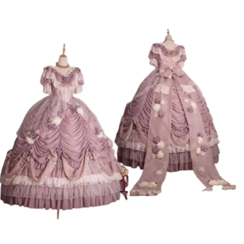 

Tailored! Pink Duchess Queen Marie Antoinette Period Masquerade Theatre Civil War Gown Dress D-766