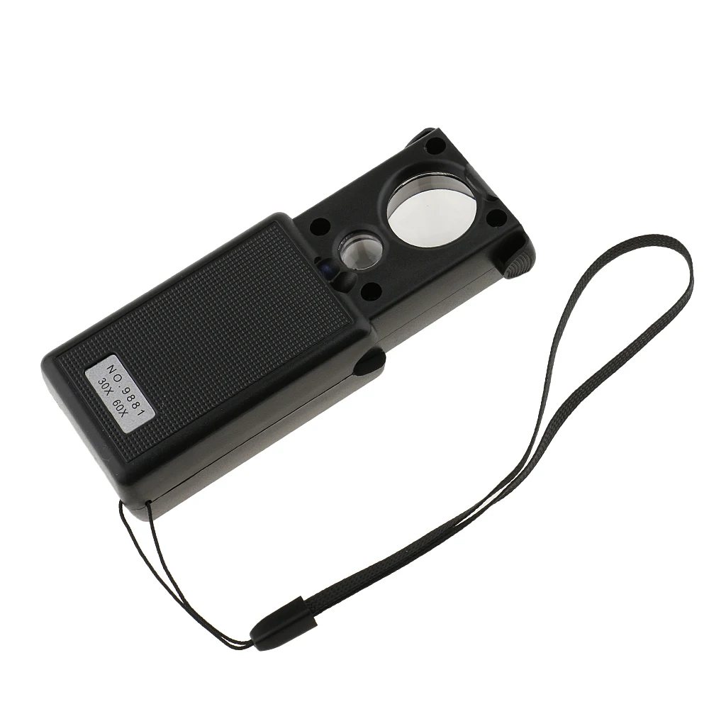 

Foldable 30 60 Times Glass Magnifying Magnifier Jeweler Eye Jewelry Loupe