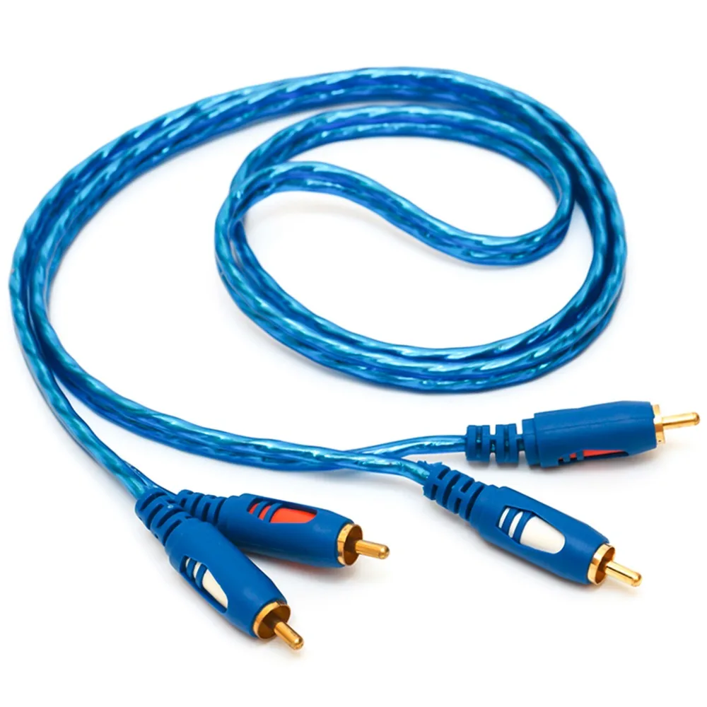 2RCA аудио кабель 1,5/3/5 M окислению устойчивы дизайн 2RCA мужчина к 2RCA Мужской кабель для DVD цифровой плеер ТВ коробка