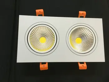 

4pcs 2*7w 85-265v 110v 220v Recessed Double Head Cob Led Downlight Led Spot Light Led Ceiling Down Light Lamp