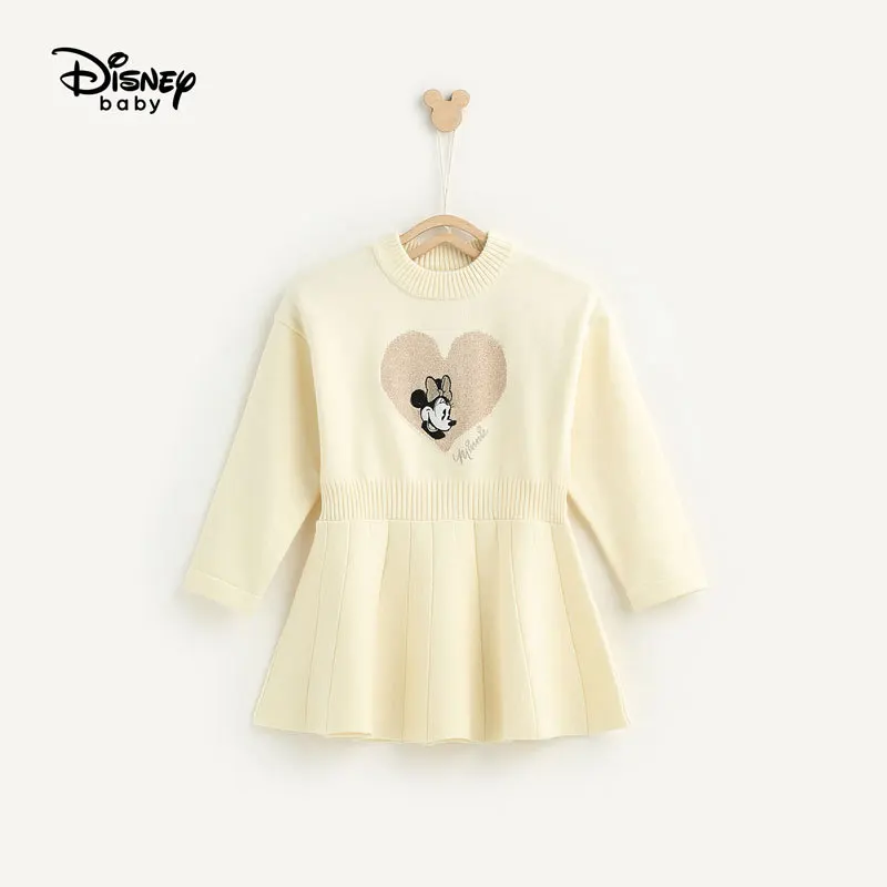 Disney/детская одежда Новинка года, модное платье-свитер для маленьких девочек платье с Микки Маусом элегантное платье для девочек