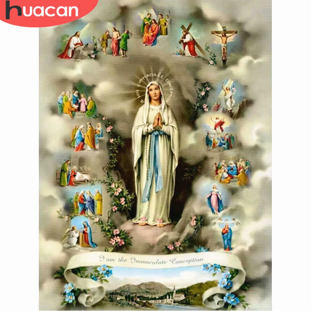 HUACAN 5D DIY Алмазная картина религиозная Полная площадь Новое поступление украшение
