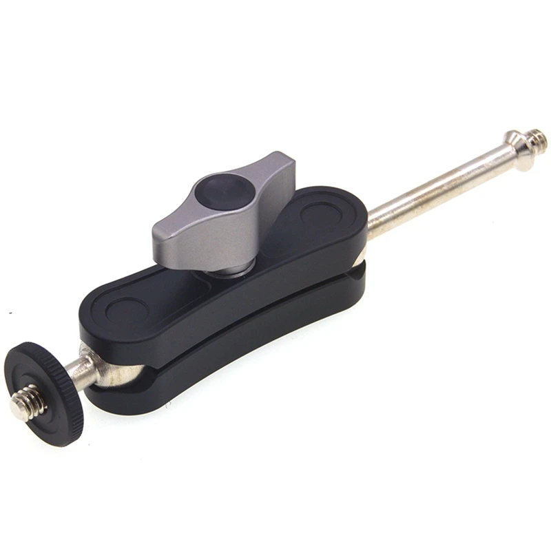 Волшебное крепление на руку, CNC Maching, двойная шаровая Головка с 1/4 дюймовым винтом для монитора телефона, карданный штатив для камеры, видео светильник