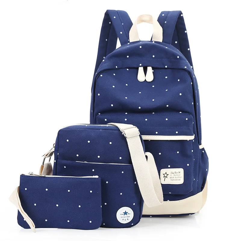 

Canvas School Bag Women's Young STUDENT'S Korean-style Campus Simple Versatile Backpack Large Capacity High School Women's Backp