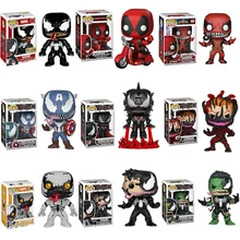 Funko POP Мстители 4 MARVEL Веном Железный человек Капитан Америка Дэдпул модель Фигурка Коллекционная модель игрушки для детей подарок