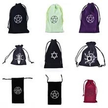 

Velvet Pentagram Tarot Oracle Cards Storage Bag Runes Constellation Witch Divination Accessories Jewelry Dice Drawstring Package