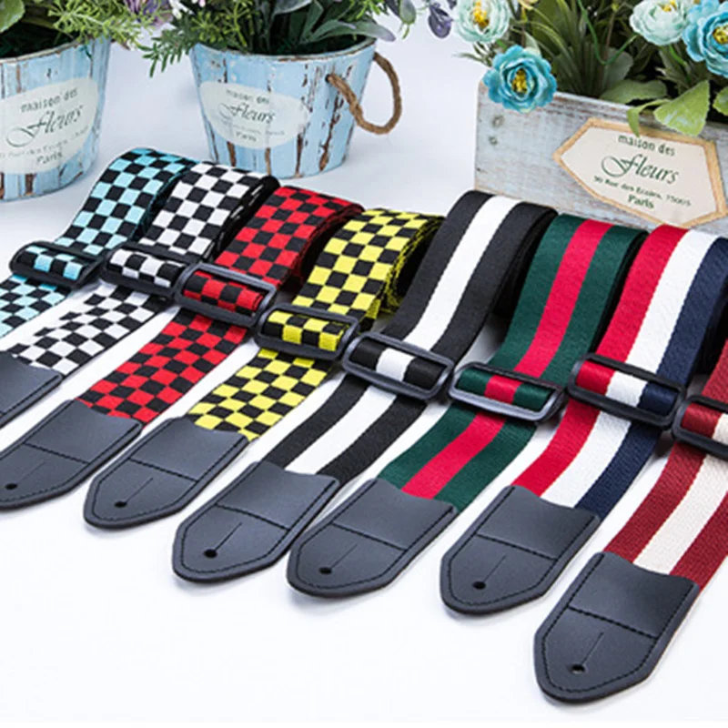 

8 Cartoon Pattern Strap for Ukulele Guitar Adjustable59-140cm Leather Instrument Accessories Hanging Neck No fading Strap QD003