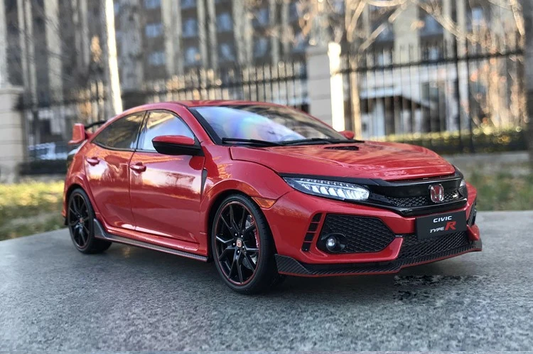 Авторизованный подлинный сплав 1/18 Honda Civic Тип R FK8 японский красный спортивный автомобиль литья под давлением игрушки модели для коллекции подарков - Цвет: Red