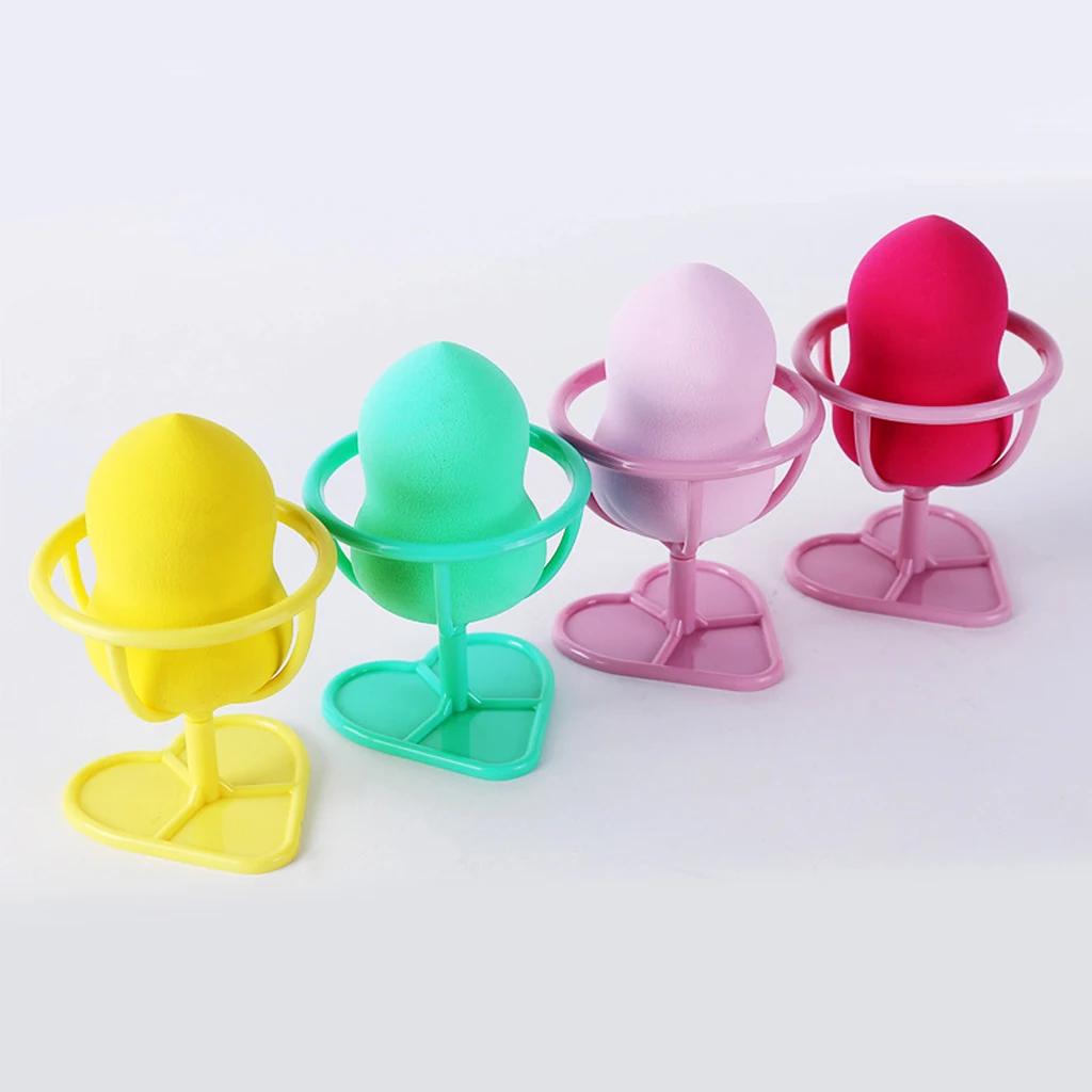 2x Makeup Foundation Sponge Blender Blending Puff Powder Beauty Make Up Sponges with Holder Stand (Random Color)