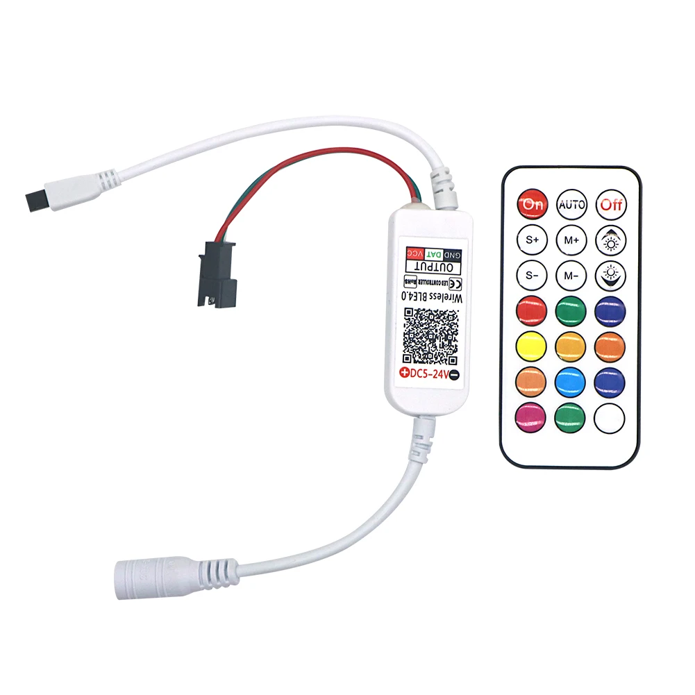 

SZYOUMY 50pcs 21key LED Bluetooth Dream Color Controller for Pixel Strip Light Music Controller for 1903 WS2811 WS2812B strip