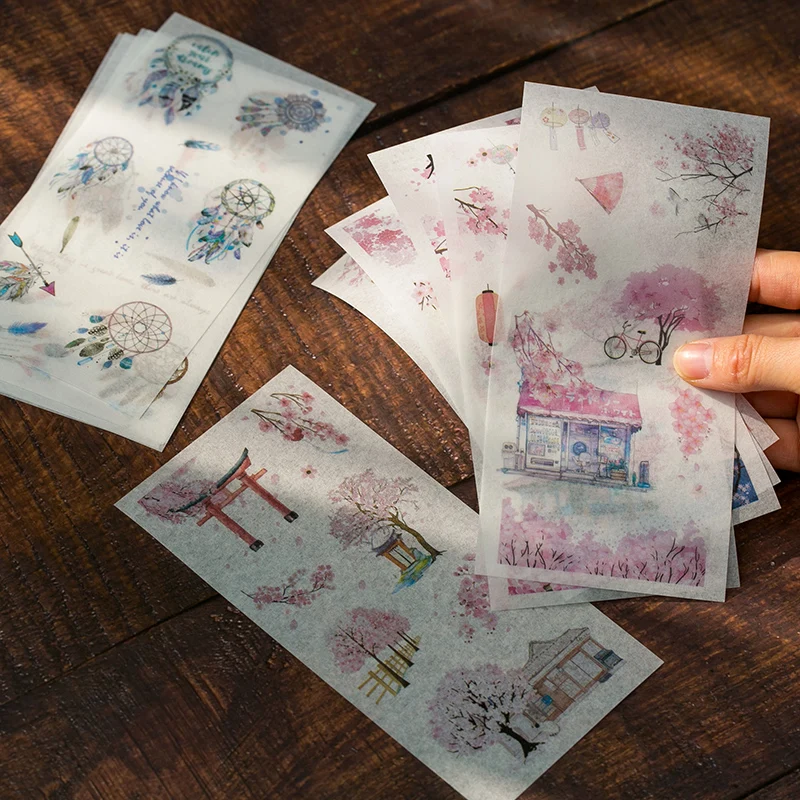 6pcs/pack Cartoon Cute Stickers Stationery Stickers for Decoration DIY Album Diary Planner Bullet Journal Stickers