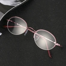 1 шт. диоптрийные-1-1,5-2-2,5-3-3,5-4-4,5-5-5,5-6 очки для близорукости женские металлические полуоправы близорукие очки