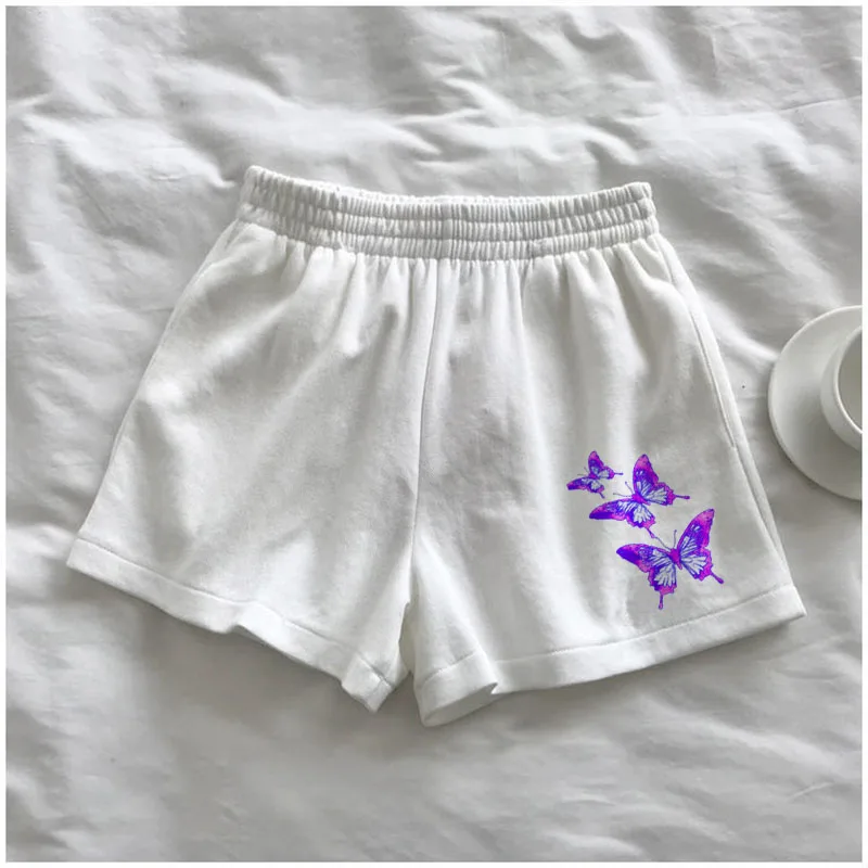 maternity shorts 2021 new summer shorts slim fit female butterfly shorts outdoor sports elastic waist office ladies medium pastel boaters шорты short shorts Shorts