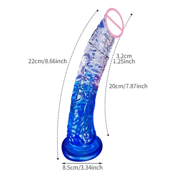 22cm Realistic Dildo Powerful suction cup Adult games Huge Penis Big dick Female Masturbation Device Erotic Sex Toys for Couple 6