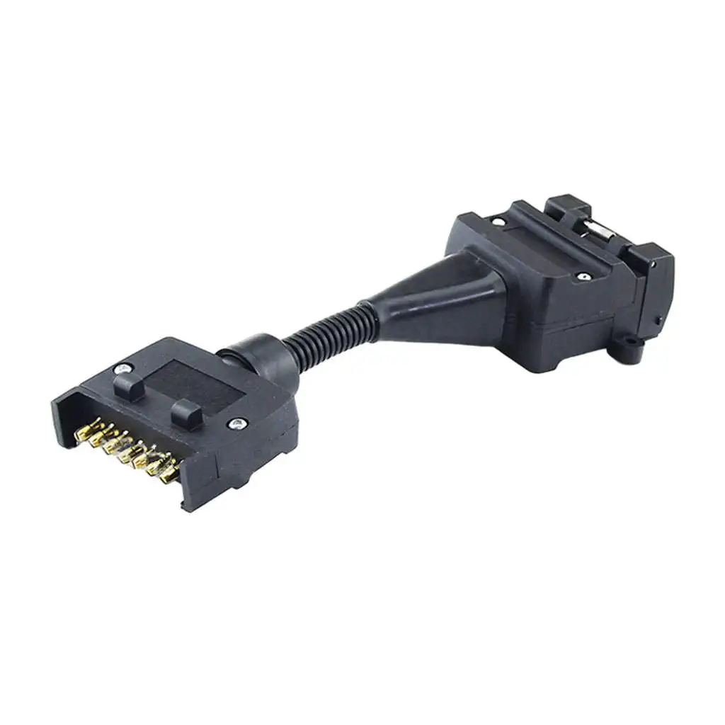 Flat Trailer Wire Wiring Connector Plug Socket 7 Pin to 12 Hole Adapter Fit for Car Yacht Easy Install ACC | Автомобили и