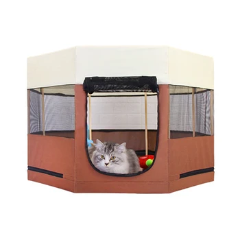 

Dogs Cats Outdoor Yard Tent Travel Fence Waterproof Oxford Cloth Portable Foldable Zippered Pet Playpen Large Home Cage