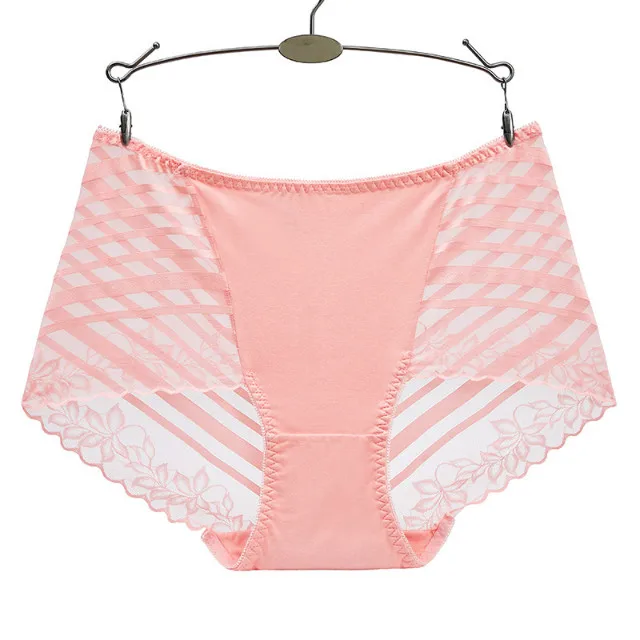 Pink CXZD новые модные сексуальные кружевные женские трусики с низкой посадкой сетка плавающая точка прозрачная сумка Хип-трусы - Цвет: Pink
