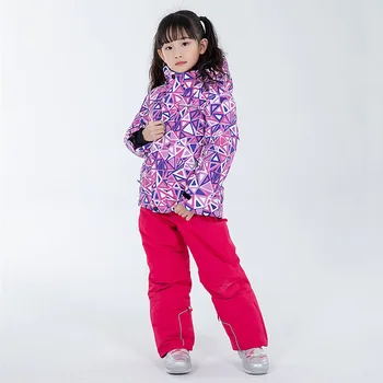 

Children's Snow Suit Sets Snowboarding Ski Clothing Windproof Waterproof Outdoor Clothing Boy and Girl Kids Ski Jacket + Pants