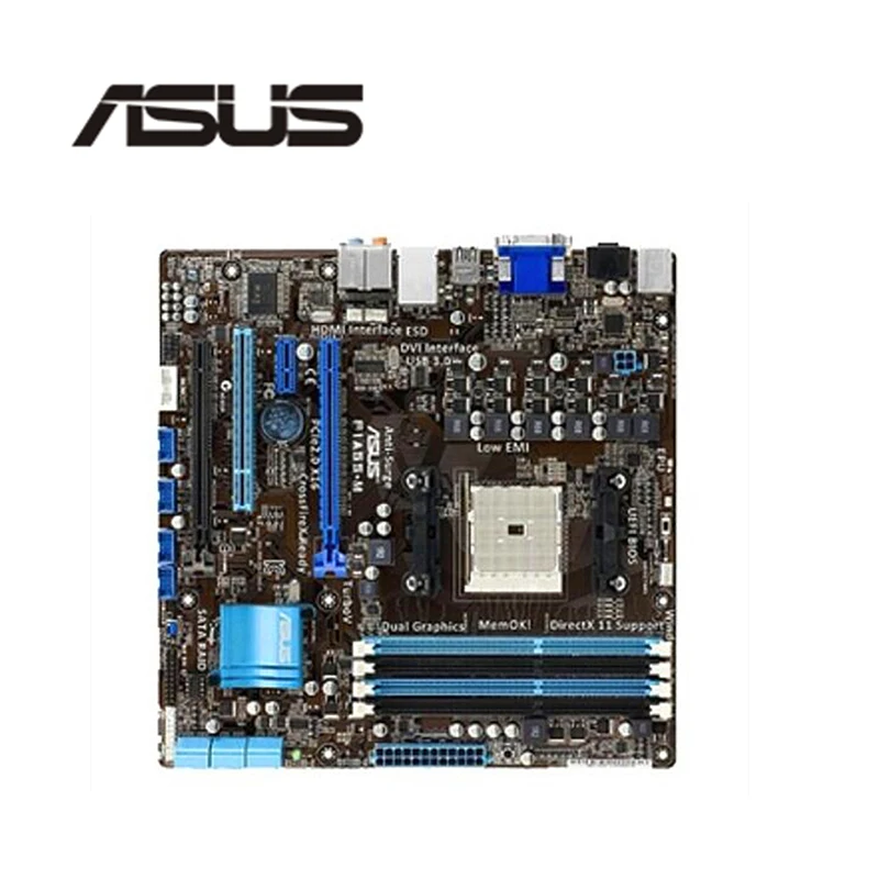 For ASUS F1A55-M Motherboard Socket FM1 DDR3 AMD A55M A55 Original Desktop Mainboard SATA II Used | Компьютеры и офис