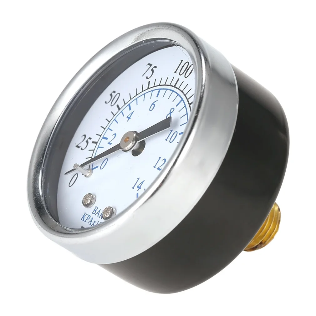 1/8 Male NPT 0-200psi 0-14bar Indicador de presión Gauge vacío probador de la presión del manómetro del compresor de aire hidráulico 