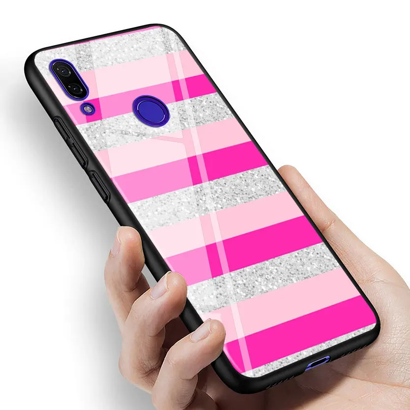 For Xiaomi Redmi Note 9 Max 8T 8 7 6 Pro Gloss Black Cover Curved stripes For Redmi Note 5 Pro 5A 4 4X Phone Case For Xiaomi Redmi Note 9 Max 8T 8 7 6 Pro Gloss Black Cover Curved stripes For Redmi Note 5 Pro 5A 4 4X Phone Case