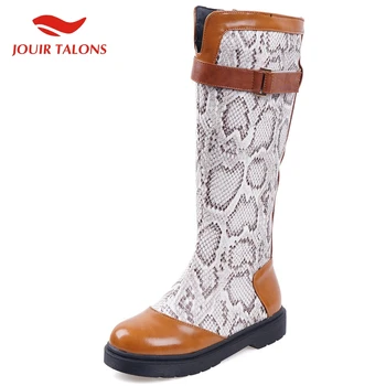 

JOUIR TALONS Fashion Design 2020 Hot Sale big Size 43 Mid Calf Boots Woman Shoes Zip Up Add Fur Autumn Winter Boots Women Shoes