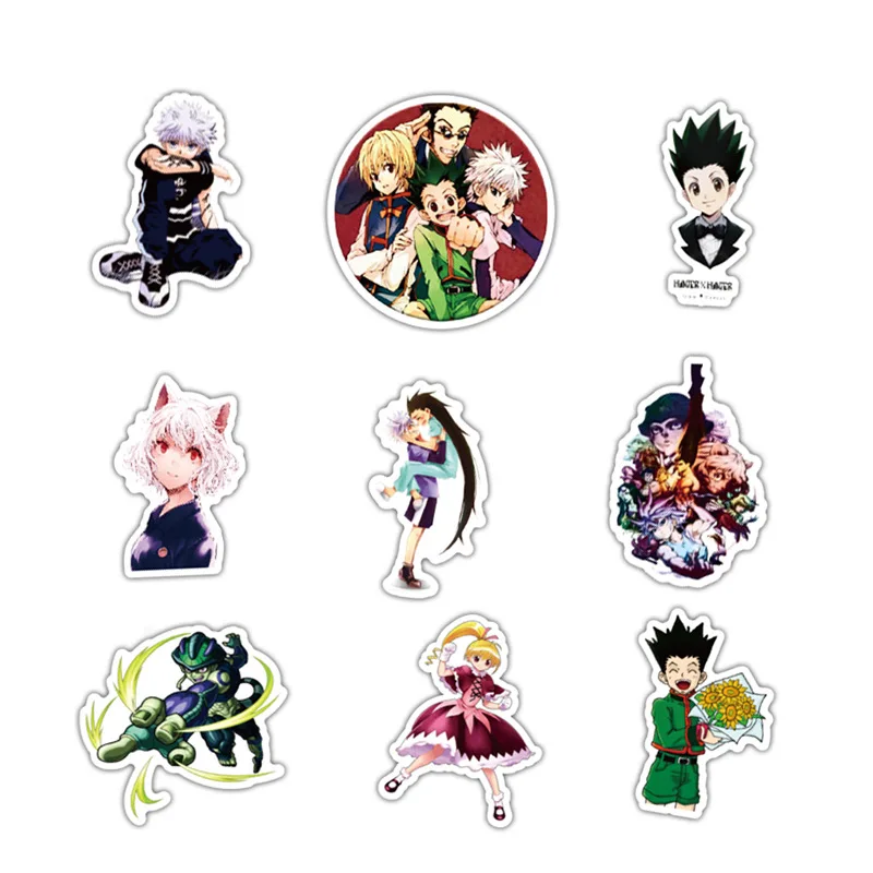 50Pcs/Lot Hunter x Hunter Anime Classic Stickers Toy For Laptop Skateboard Luggage Decal Waterproof Sun Protection Stickers Kids