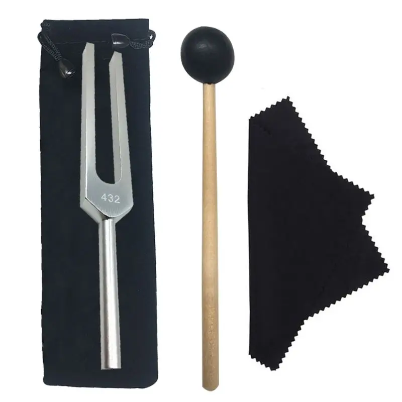 

432 Hz Tuning Fork with Silicone Hammer,for DNA Healing,Relaxing,Strengthen Chakra,Keep Body,Mind and Spirit in Harmony