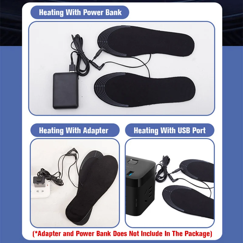 Innovative USB Heated Shoe Insoles, Feet Warmer, Sock Pad, Heating Insoles, Washable Warm Mat, Thermal Unisex, XA231Q