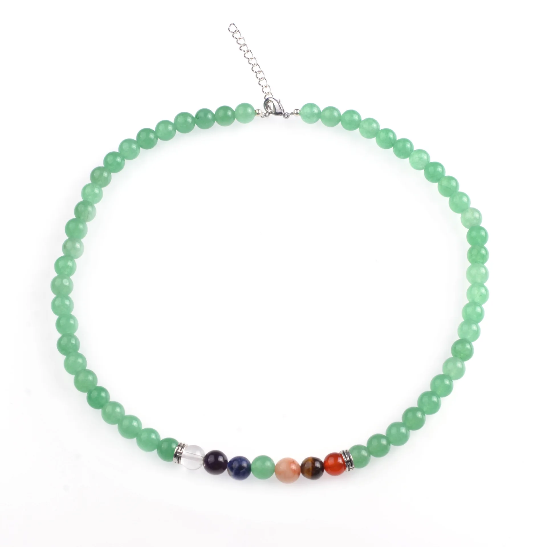 

Lulin arts&cralts dong ling Necklace Seven Semi-precious Stone Necklace Europe And America Popular 8MM round Beads Accessories F