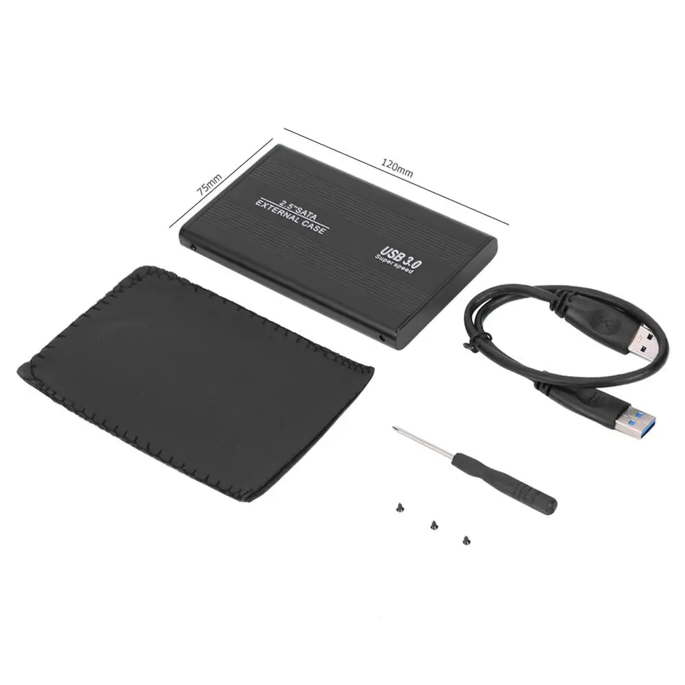 USB 3.0 HDD Case USB3.0 2,0 SATA 2,5 дюймов HD HDD чехол внешний 480 Мбит/с поддержка 3 ТБ SSD жесткий диск Корпус для ноутбука жесткий диск чехол - Цвет: USB 3.0 HDD Case
