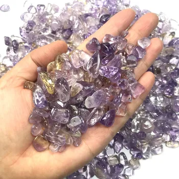 

Wholesale 100g 2 Size Natural Stone Amethyst topaz quartz Gravel Purple Raw Gemstone Crystal Specimen Stones and Crystals