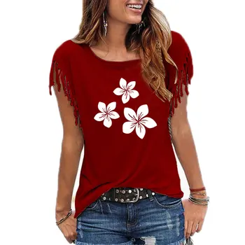 

Brilliant Branches Beautiful Fancy Pattern Flower print Women tshirt Summer New Cotton Casual t shirt