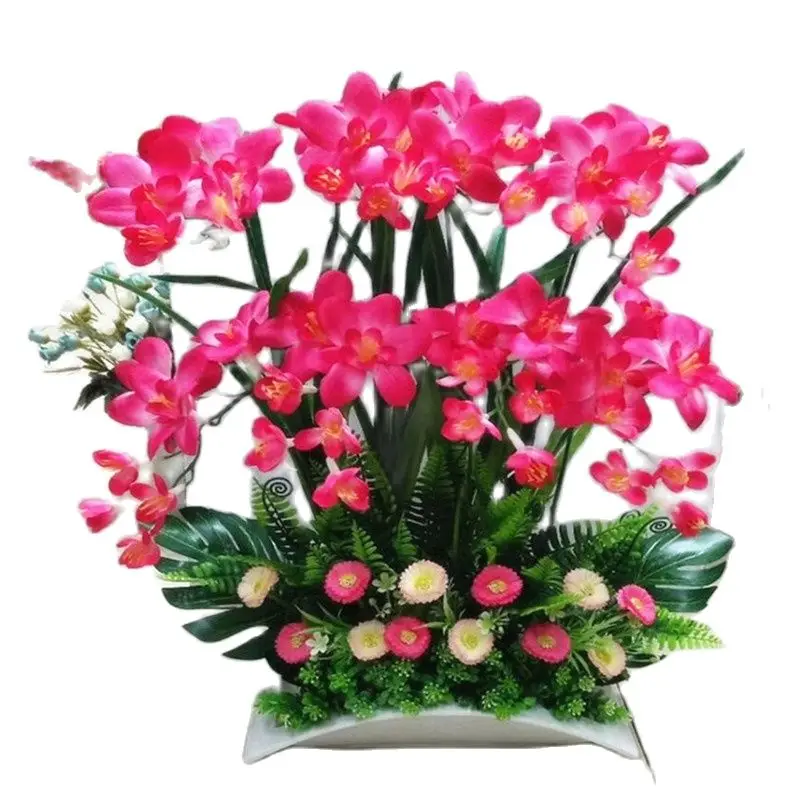 フラワーアレンジメント 100均造花でフラワーインテリア 花材費500円 フラワーアレンジメント 100均 造花 造花 Mengxi Pcの偽の花魅力的な装飾的なプラスチックフラワーアレンジメント人工ユリフラワーパーティーの装飾 Swimstore Pl