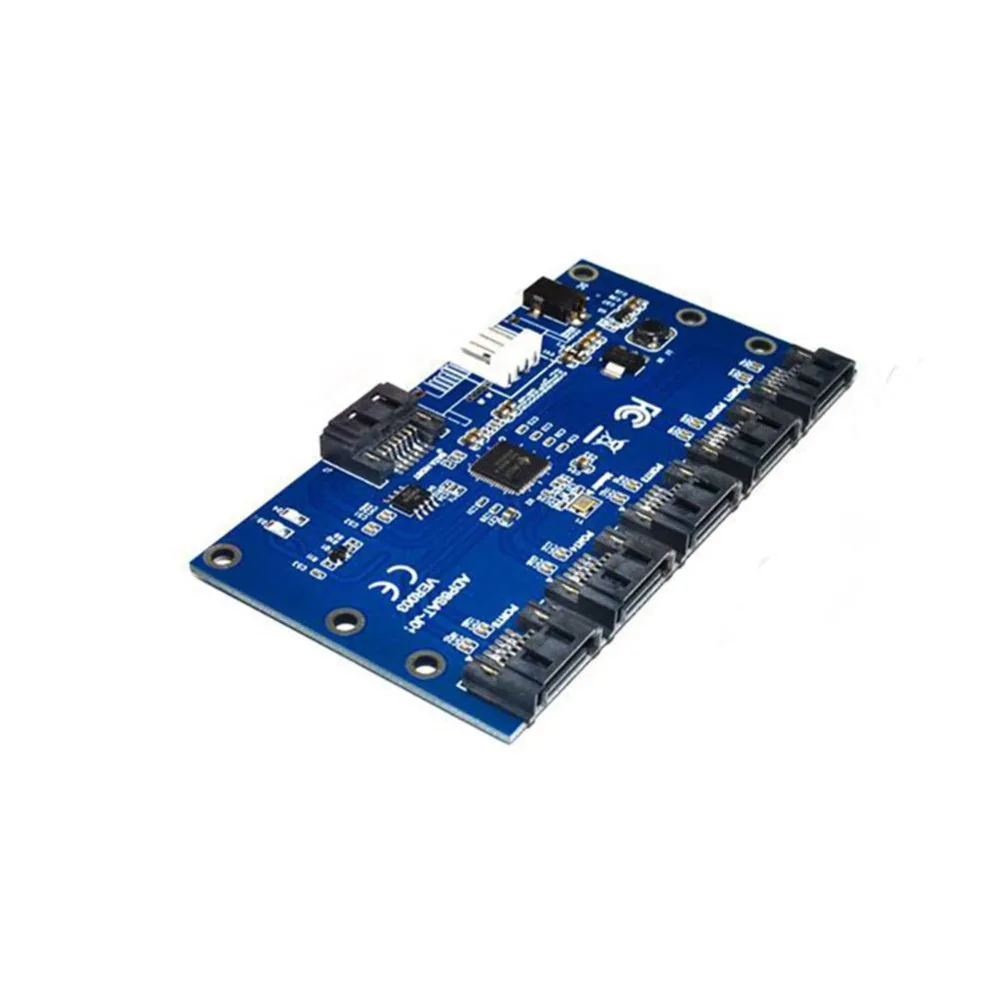 SATA to SATA Adapter Card 1 to 5 Ports Multiplier Converter Expansion Cards Computer Components